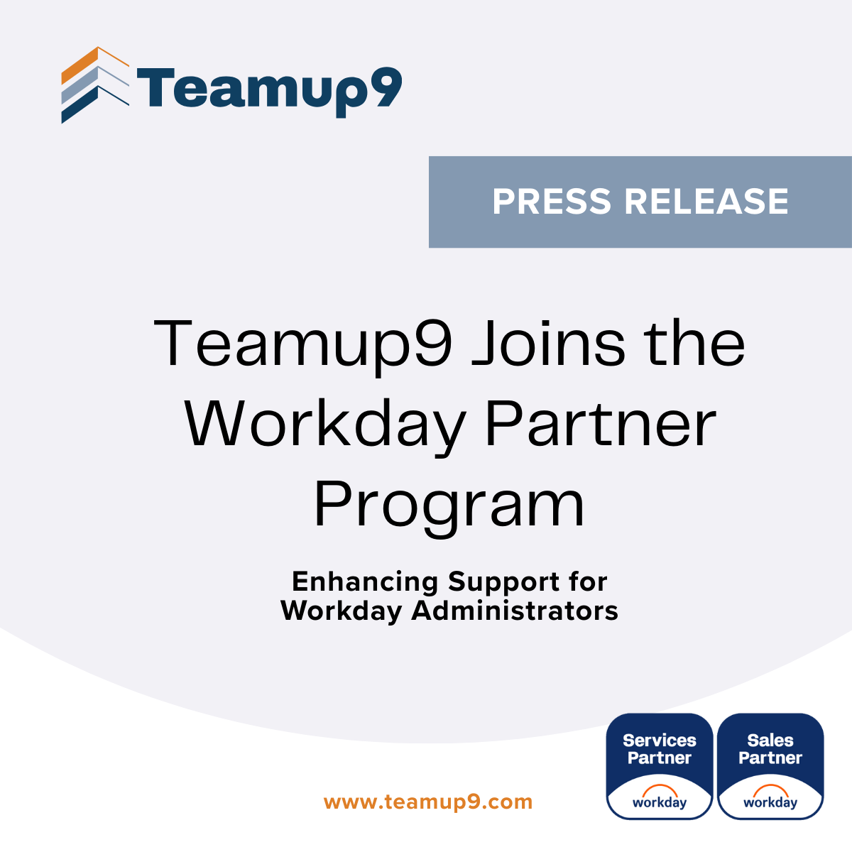 Teamup9 Workday Partner Press Release